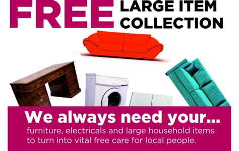 Book a free furniture collection .